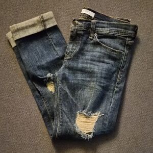 Eunina Ripped Blue Boyfriend Jeans